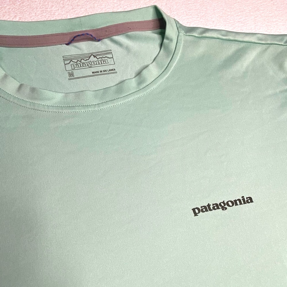 Patagonia Men's LS Capilene Cool Daily Waters Graphic T-Shirt - Size (M) Mint - Picture 6 of 14